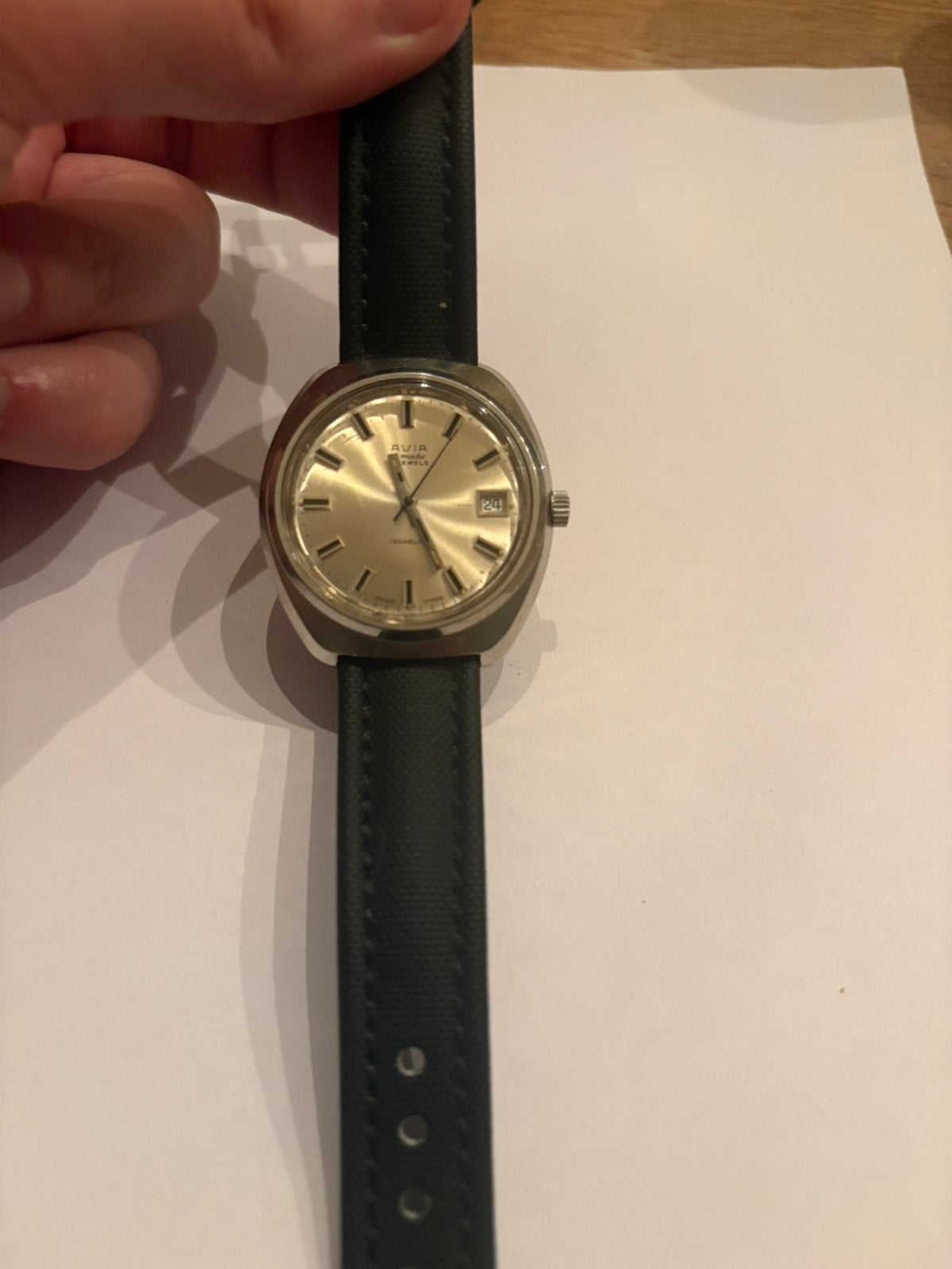 Vintage horloge, Overige merken, Staal, Staal, Polshorloge