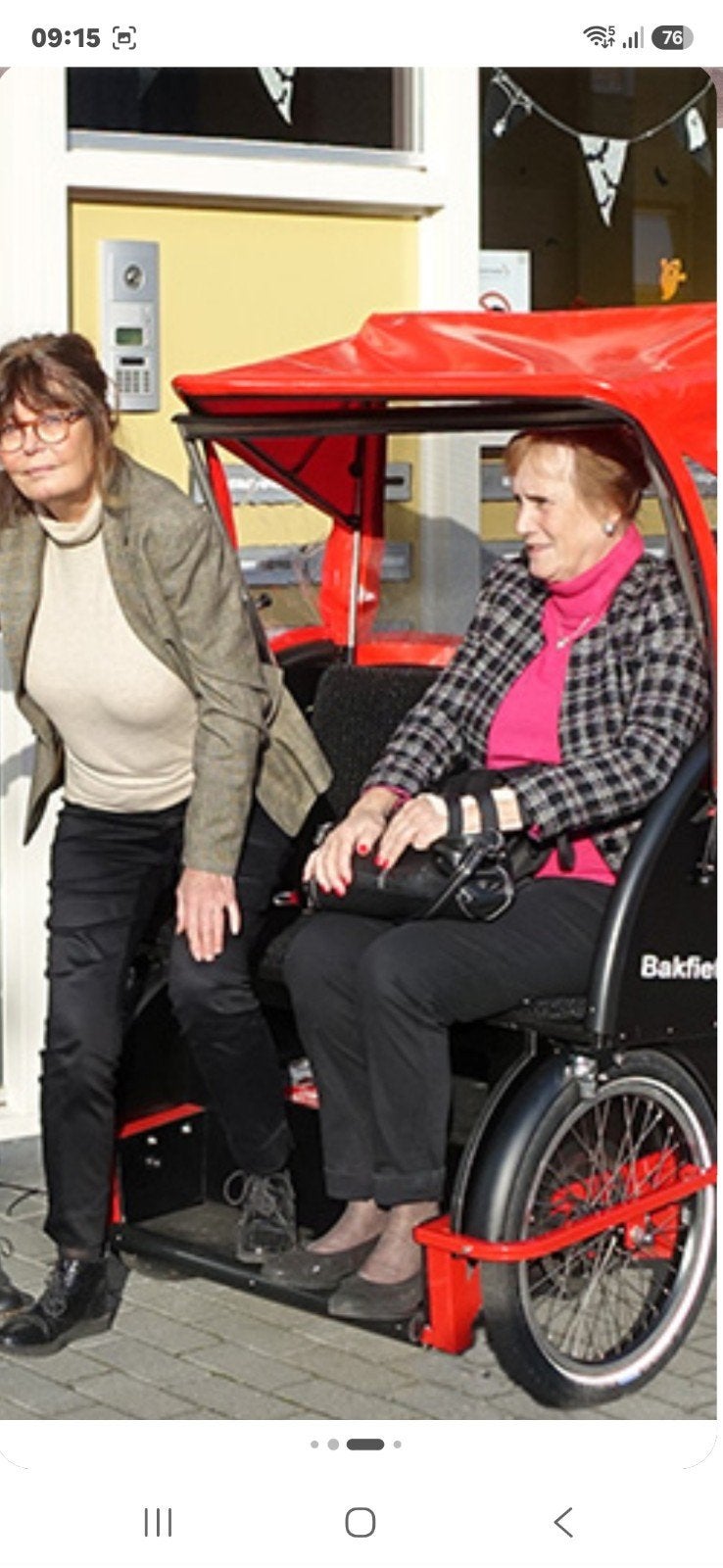 elektrische Riksja. 2 volwassenen personen.  met reserve acc, Ophalen, Zo goed als nieuw