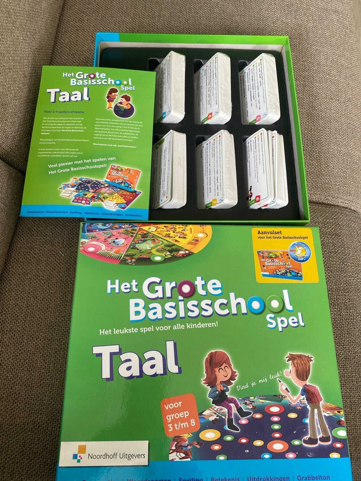 Aanvulset Grote Basisschool Spel Taal - Educatief Bordspel, Drie of vier spelers, Ophalen of Verzenden, Zo goed als nieuw