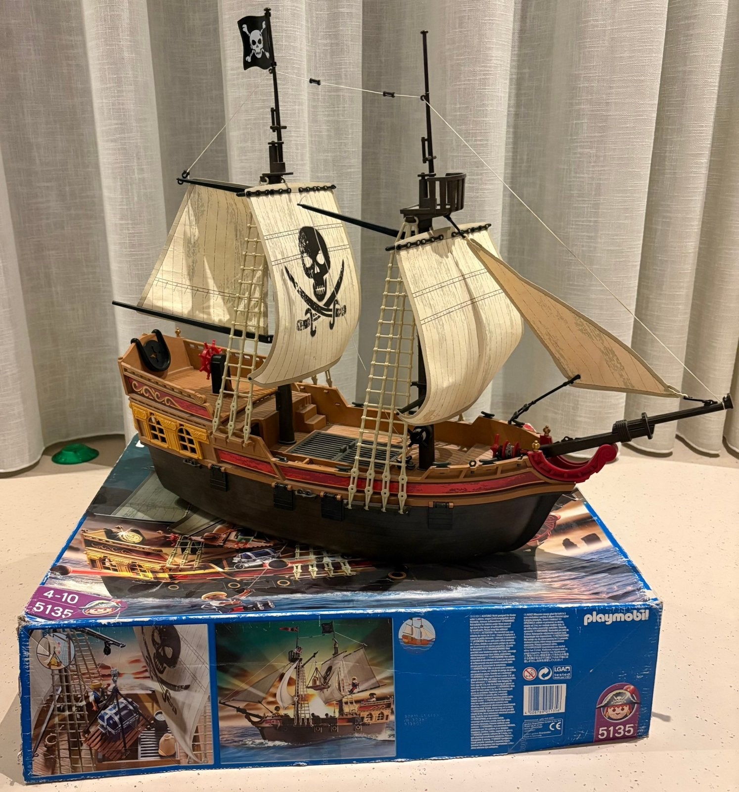 5135 playmobil piratenschip (beschadigd), Ophalen of Verzenden, Gebruikt