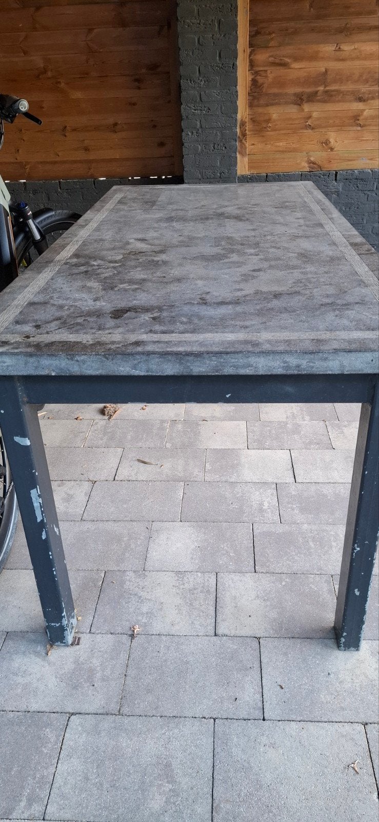 Hardstenen tuintafel, Tuin en Terras, Ophalen, Gebruikt, Rechthoekig, Overige materialen