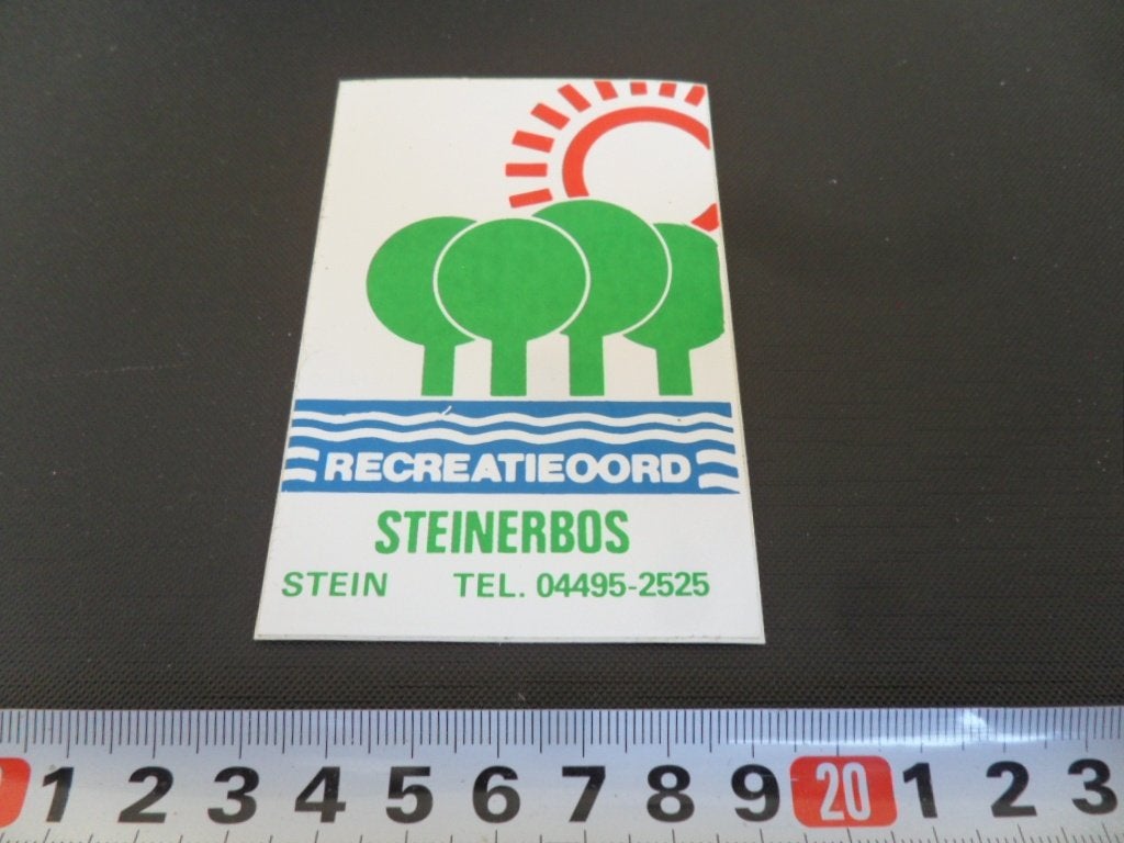 sticker stein recreatieoord STEINERBOS *, Ophalen, Zo goed als nieuw