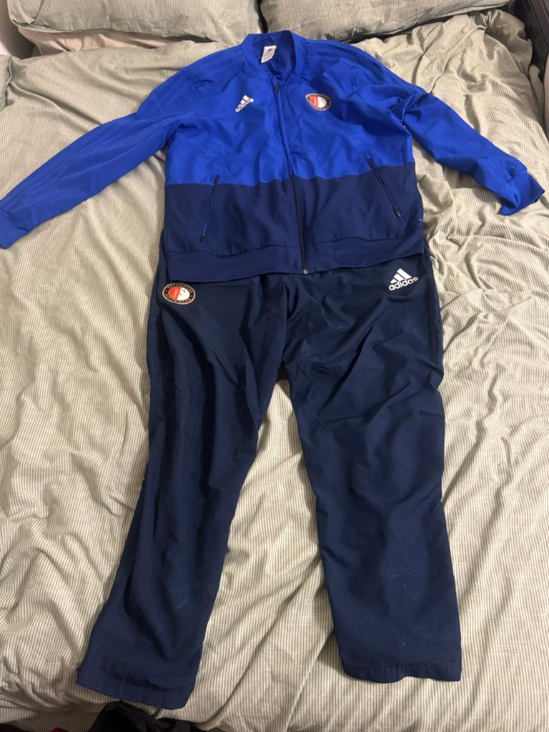 Feyenoord Trainingspak Adidas XL, Blauw, Maat 56/58 (XL), Ophalen of Verzenden, Zo goed als nieuw