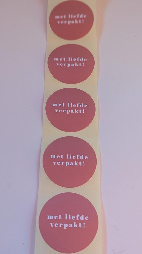 Stickers "met liefde verpakt", Ophalen of Verzenden, Nieuw, Meerdere stickers