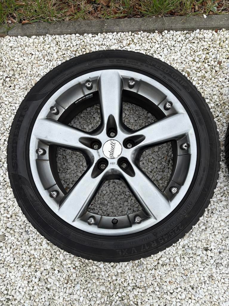 Saab 9-3 velgen met winterbanden - Semperit Speed-Grip 3, Auto-onderdelen, Banden en Velgen, Ophalen, Gebruikt, Banden en Velgen