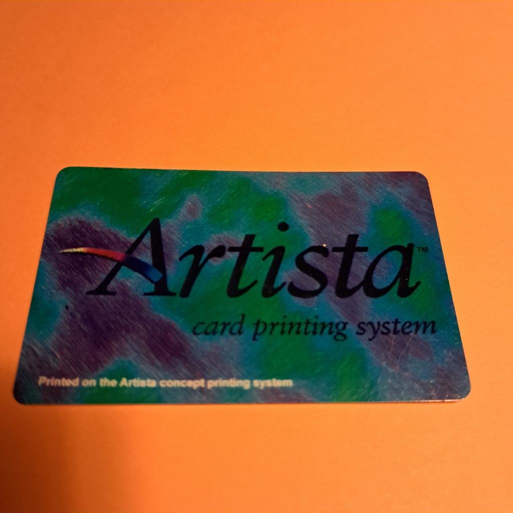 Artist Card Printing System Testkaart DataCard, Ophalen of Verzenden, Gebruikt
