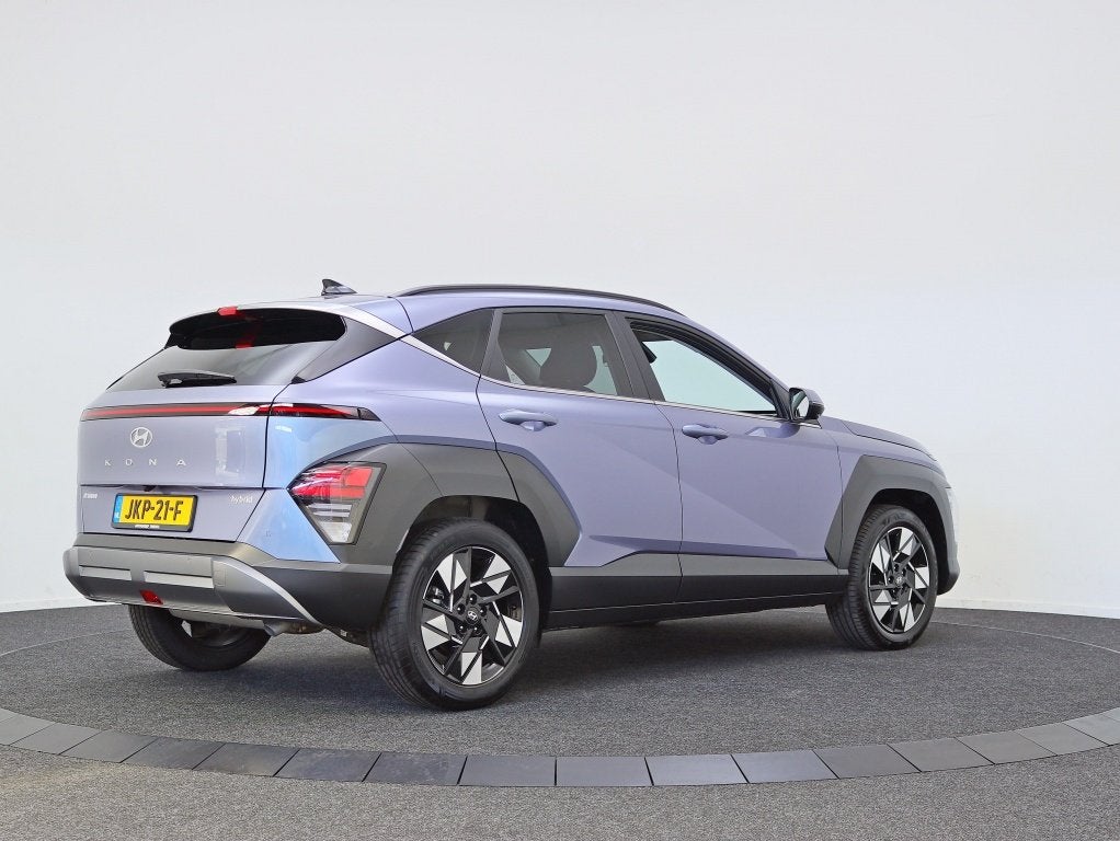 Hyundai KONA 1.6 GDI HEV Premium | Dodehoekcamera | Stoelven, Gebruikt, Blauw, Bedrijf, SUV of Terreinwagen