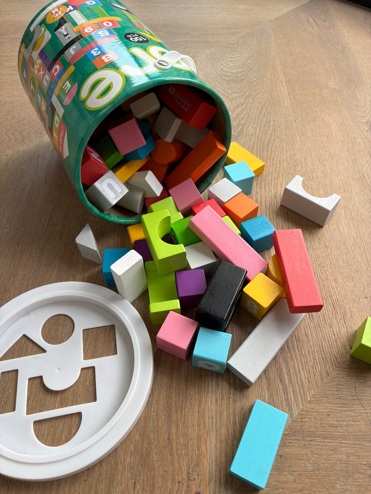 Houten blokken | blokkendoos | toys r us | speelgoed, Ophalen of Verzenden, Zo goed als nieuw