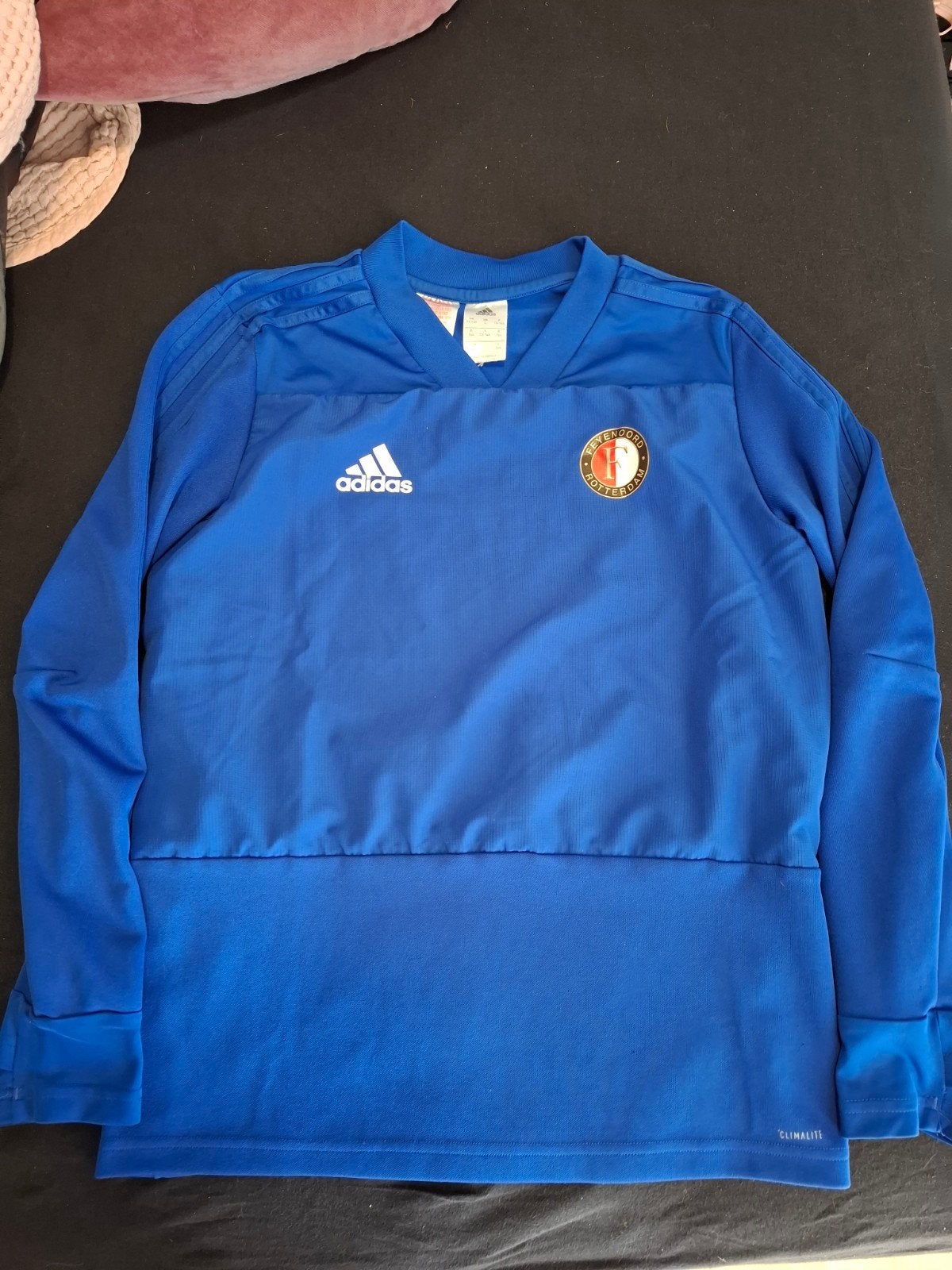 Adidas Feyenoord trainingstrui blauw maat 164 (L), Blauw, Overige maten, Ophalen of Verzenden, Zo goed als nieuw
