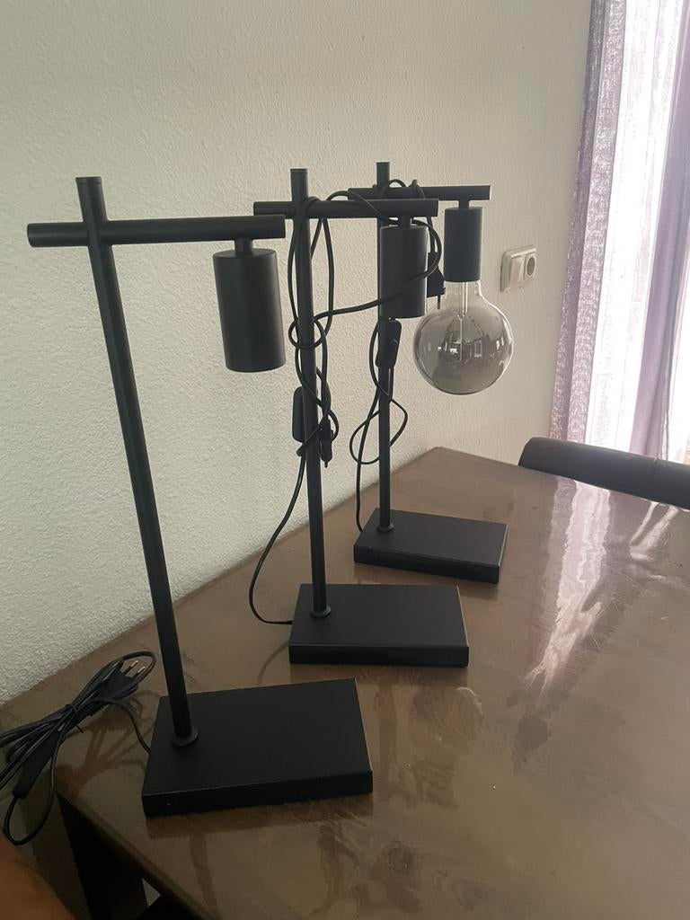 3x metalen Tafellampen katten/hondemand etc, Ophalen, Zo goed als nieuw