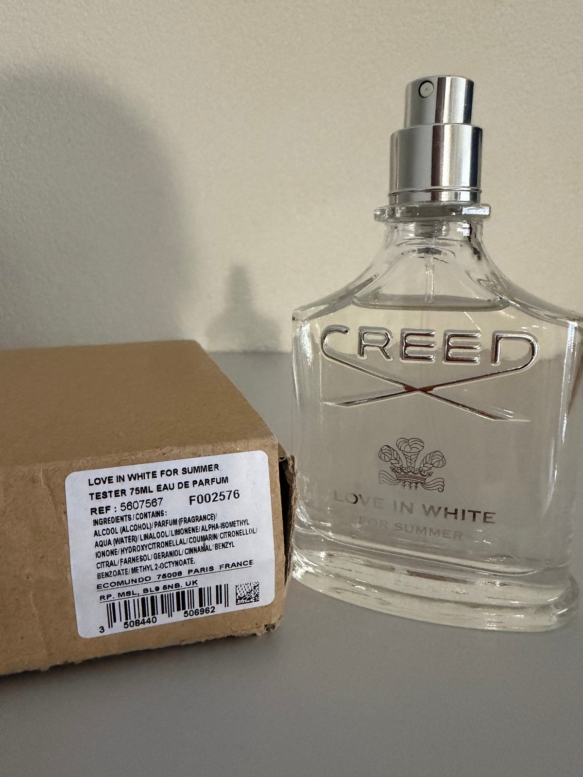 Creed Love in White for Summer Eau de Parfum Tester 75ml, Ophalen of Verzenden, Nieuw