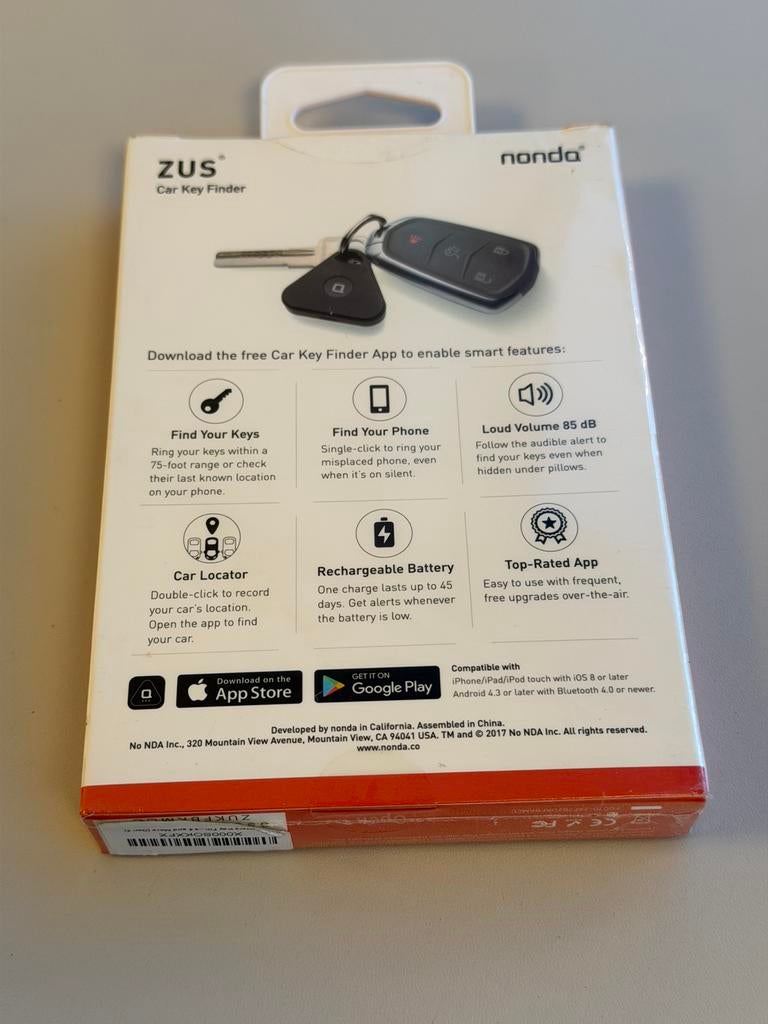 Nonda ZUS Car Key Finder Bluetooth Sleutelzoeker met App !, Overige typen, Nieuw, Ophalen of Verzenden, H