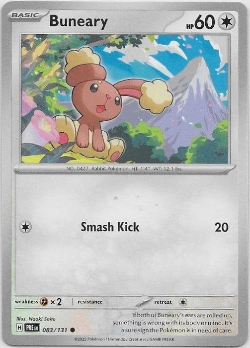 Prismatic Evolutions,  Buneary [common] 83/131, Verzenden, Nieuw, Losse kaart