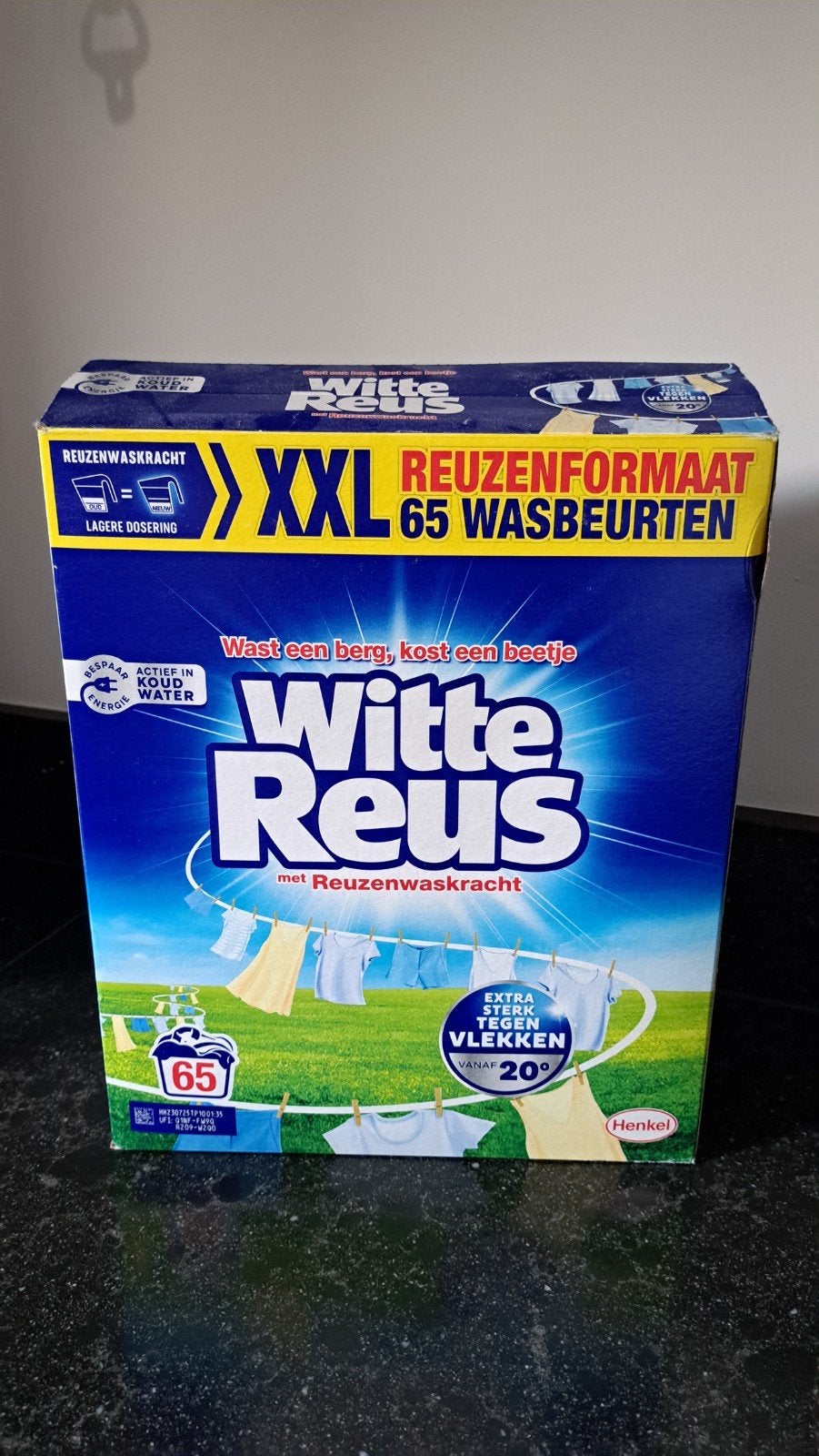 Halfvol pak Witte Reus wasmiddel, Ophalen, Schoonmaakmiddel
