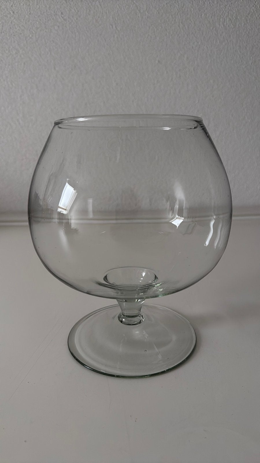 Glazen vaas, Huis en Inrichting, Woonaccessoires | Vazen, Ophalen of Verzenden, Gebruikt, Op voet, Glas