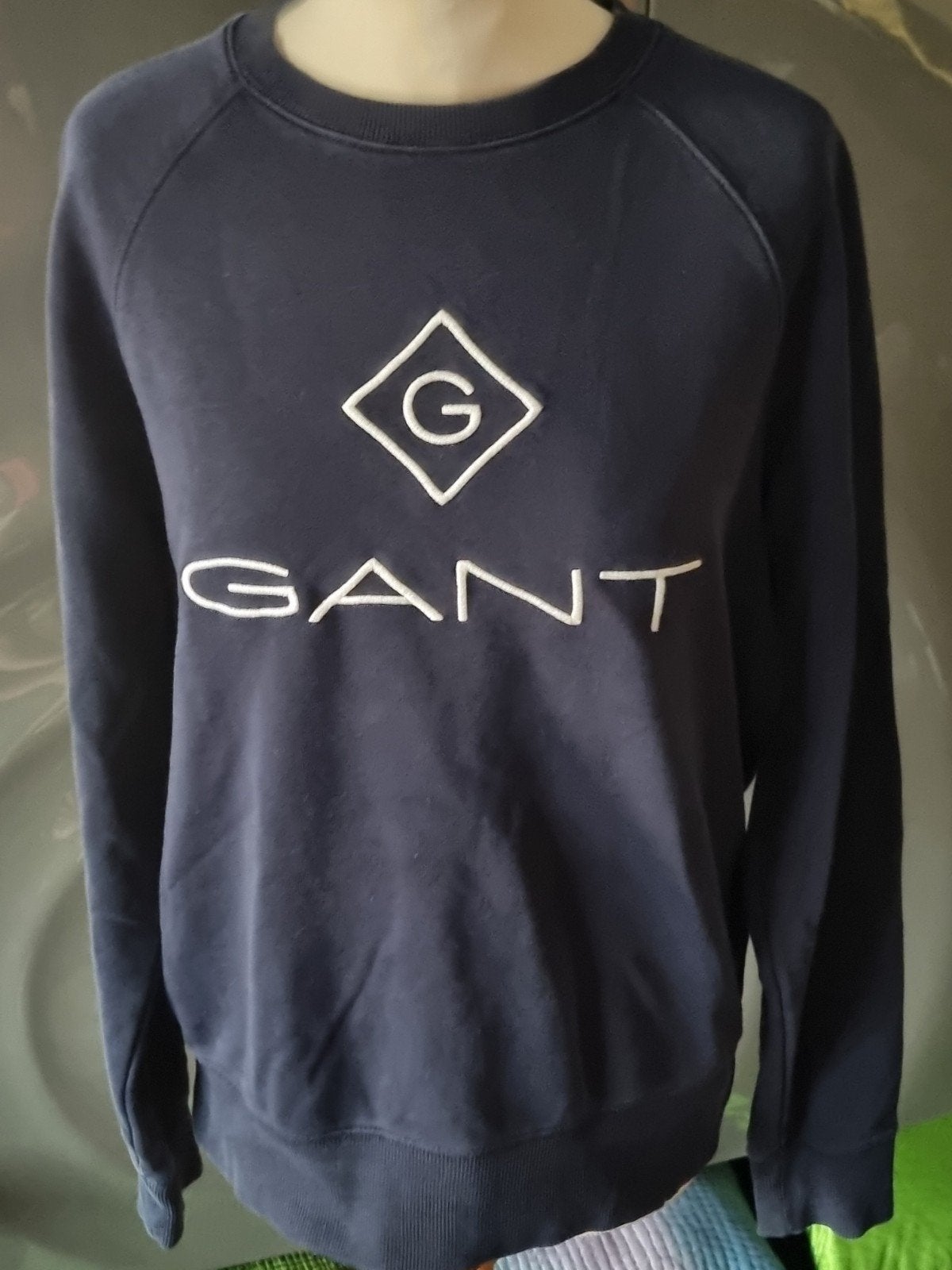 Gant katoenen trui, maat M, blauw, uitmuntende conditie., Kleding | Heren, Truien en Vesten, Maat 52/54 (L), Blauw, GANT, Ophalen of Verzenden