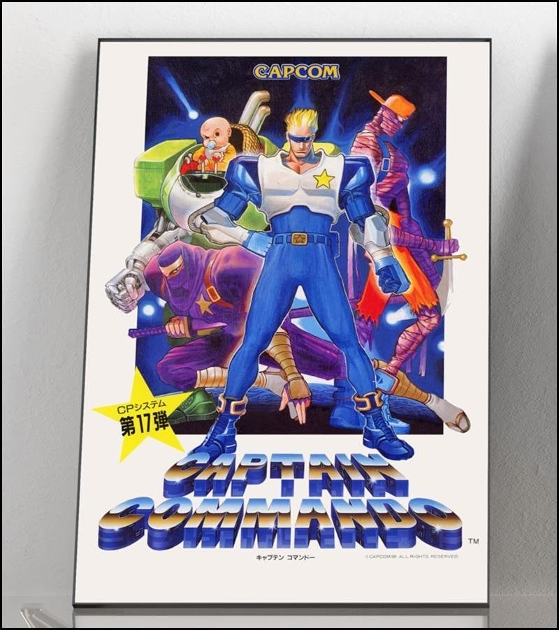 Capcom CAPTAIN COMMANDO Retro Arcade POSTER, 1 speler, Verzenden, Nieuw, Vanaf 3 jaar
