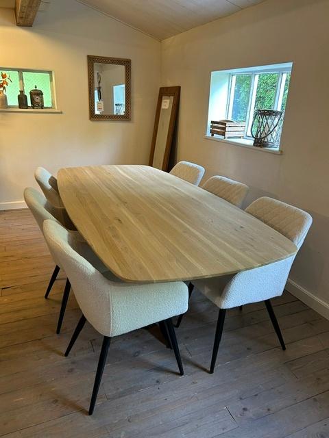 Nieuwe Deens ovale eiken eettafel 220x100cm, Ophalen, 100 tot 150 cm, Eikenhout, Ovaal