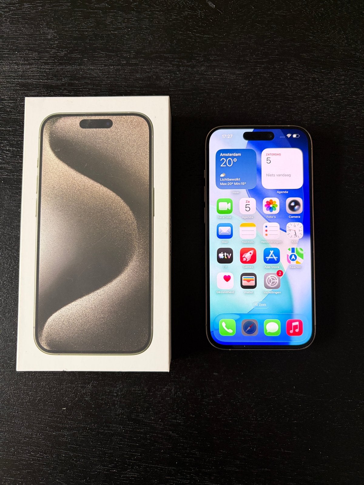Apple iPhone 15 Pro - Natural - 128GB - 100% Batterij, 128 GB, Apple, Zo goed als nieuw, California