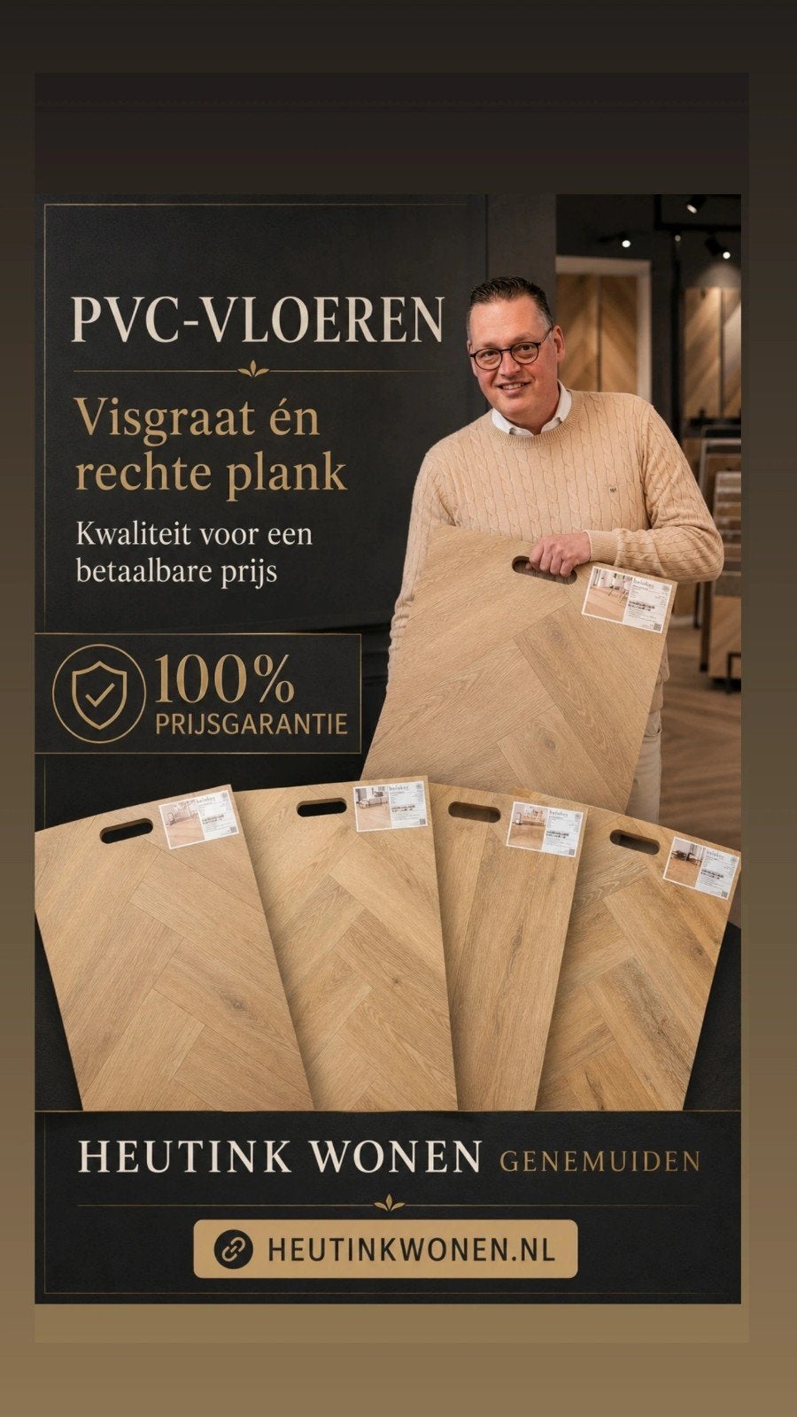 PVC-VLOER TAPIJT HEUTINK GENEMUIDEN ZATERDAGMORGEN, Ophalen, Nieuw, 75 m² of meer