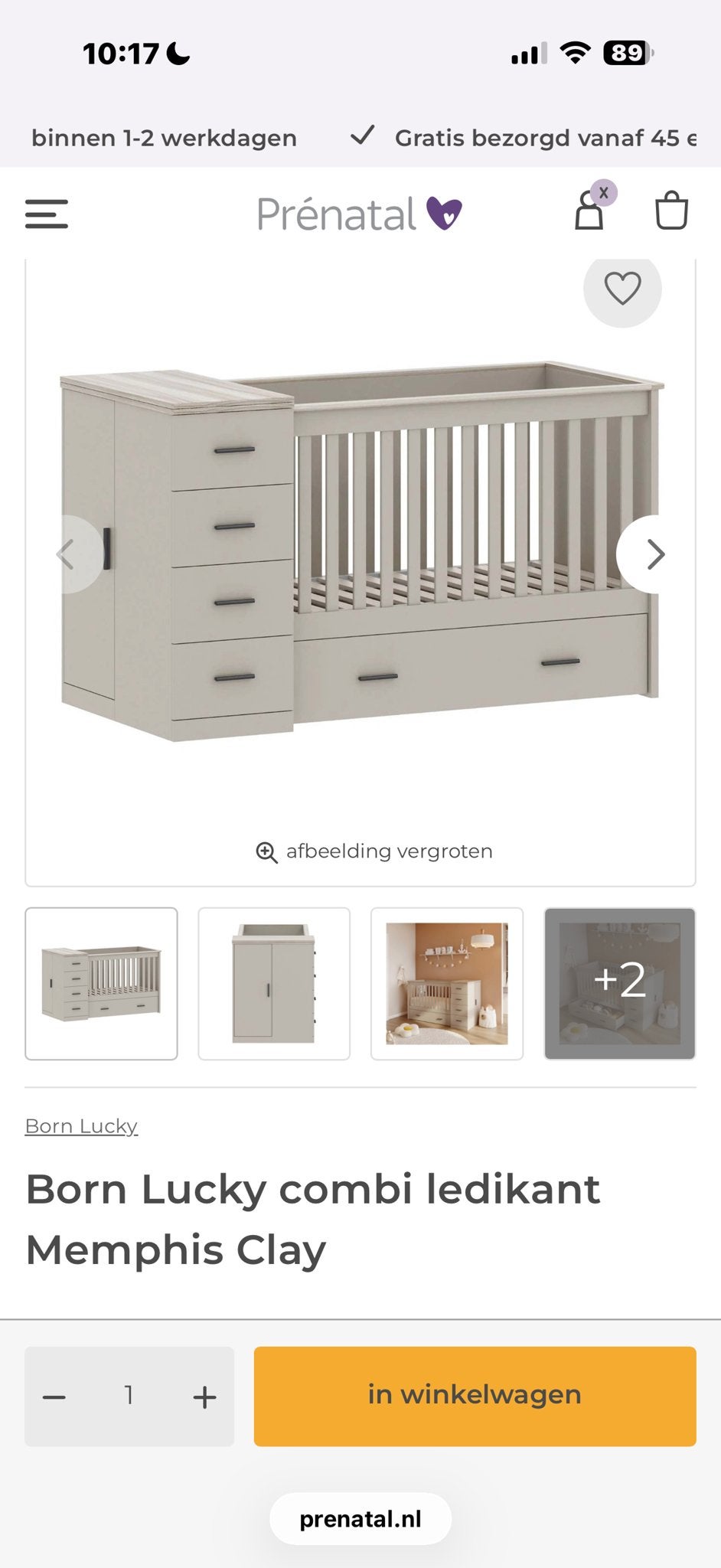 Zo goed als nieuw babybed - Born Lucky combi ledikant, Ophalen, Zo goed als nieuw, Ledikant