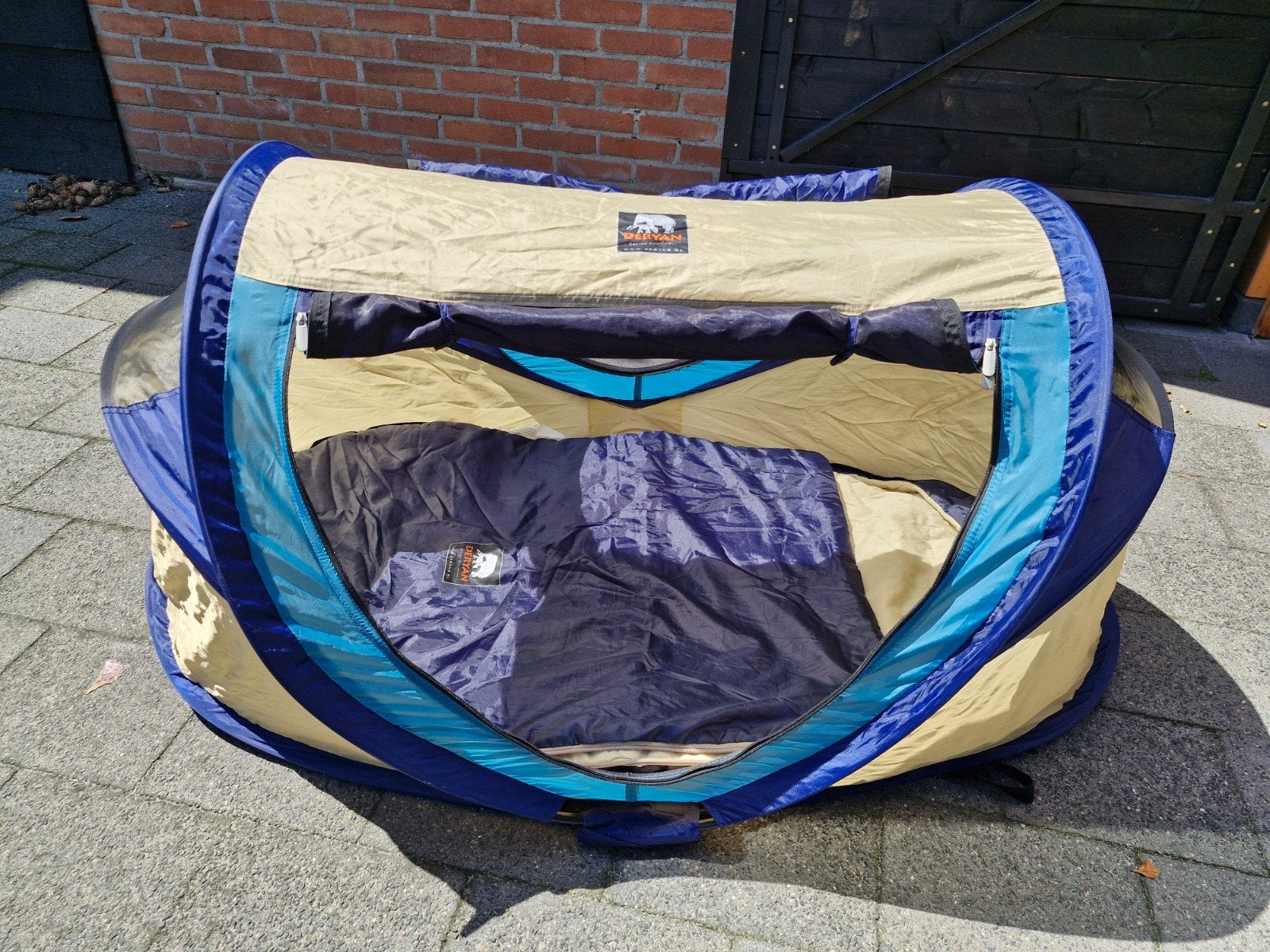 Deryan Peuter Luxe Tent met slaapzak en hoeslaken, Ophalen, Gebruikt
