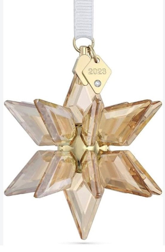 Swarovski 3-D ( driedimensionale) kerst ster 2023 goud kleur, Verzamelen, Ophalen of Verzenden, Nieuw, Figuurtje