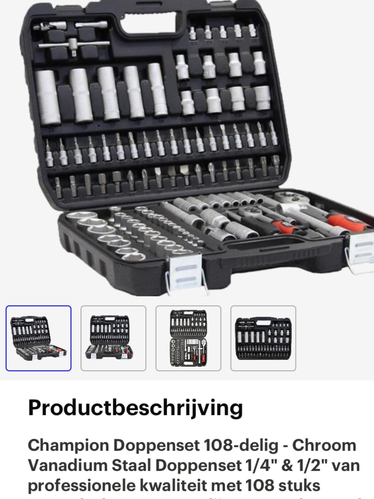 108 delig doppen set chrome, Ophalen of Verzenden, Nieuw