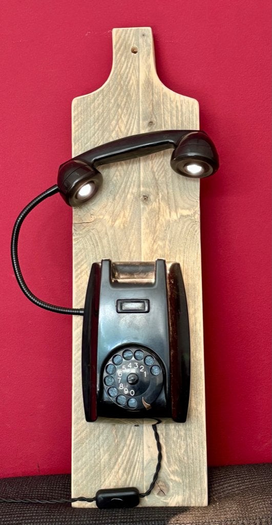 Wandlamp “PTT" 2, Ophalen, Met schakelaar, Gebruikt, Zwart