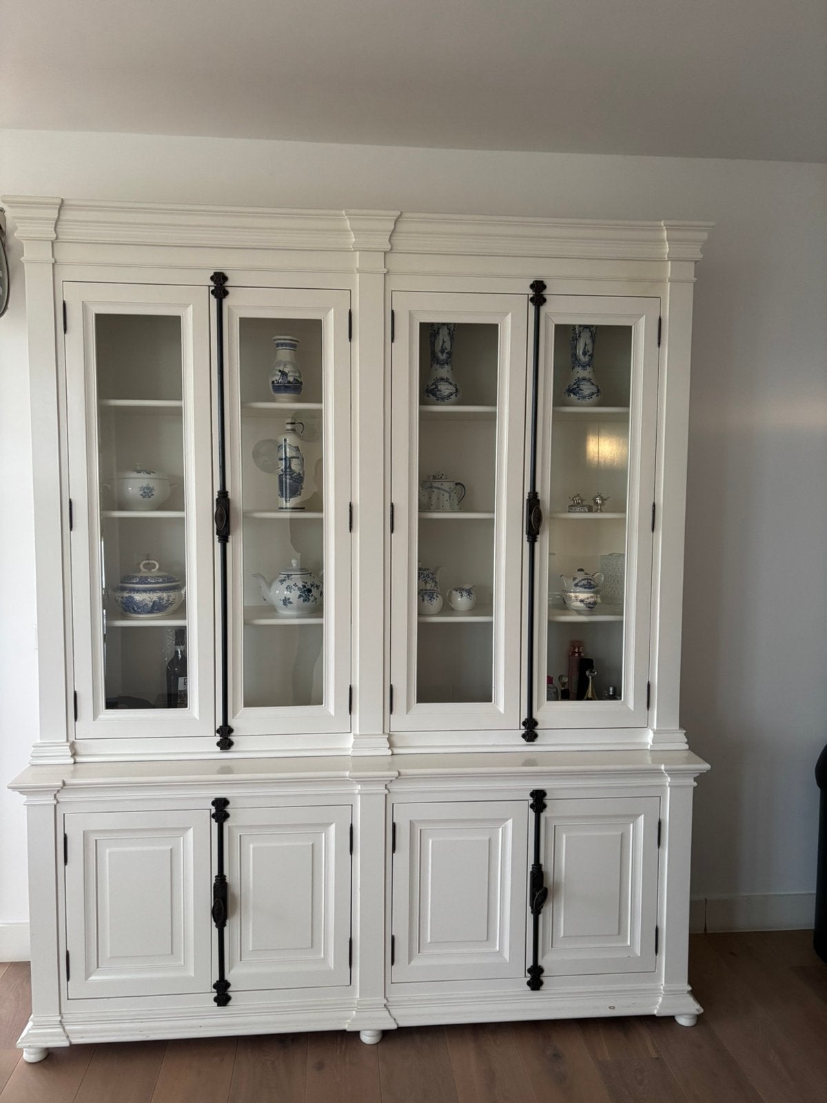 Buffetkast wit, Ophalen, 150 tot 200 cm, Landelijk, 50 tot 75 cm