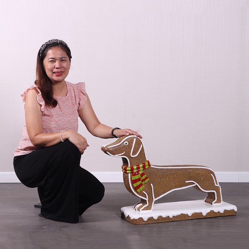 Gingerbread Dog Lengte 81 cm - kerstmis, Diversen, Ophalen, HorecaBeelden, Nieuw, HorecaBeelden