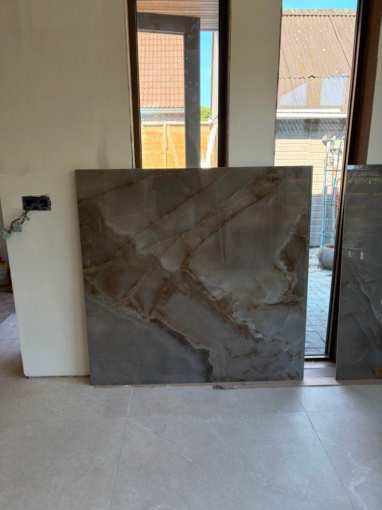Wand-/vloertegels 120x120 Douglas and Jones onyx/marmer look, Doe-het-zelf en Verbouw, Ophalen, 60 cm of meer, Nieuw, 10 m² of meer