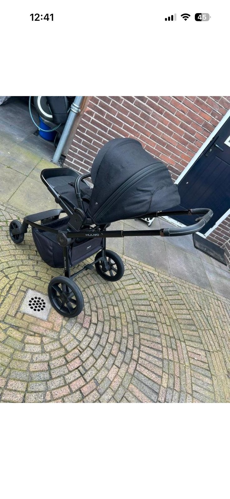 Zo goed als nieuwe zwarte muuvo kinderenwagen 4-in-1, Ophalen, Zo goed als nieuw