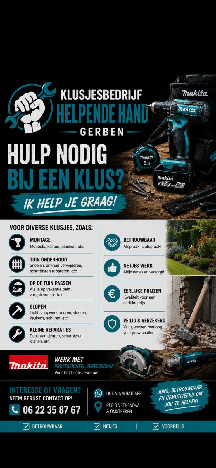 Klusjesbedrijf helpende hand, Twee personen