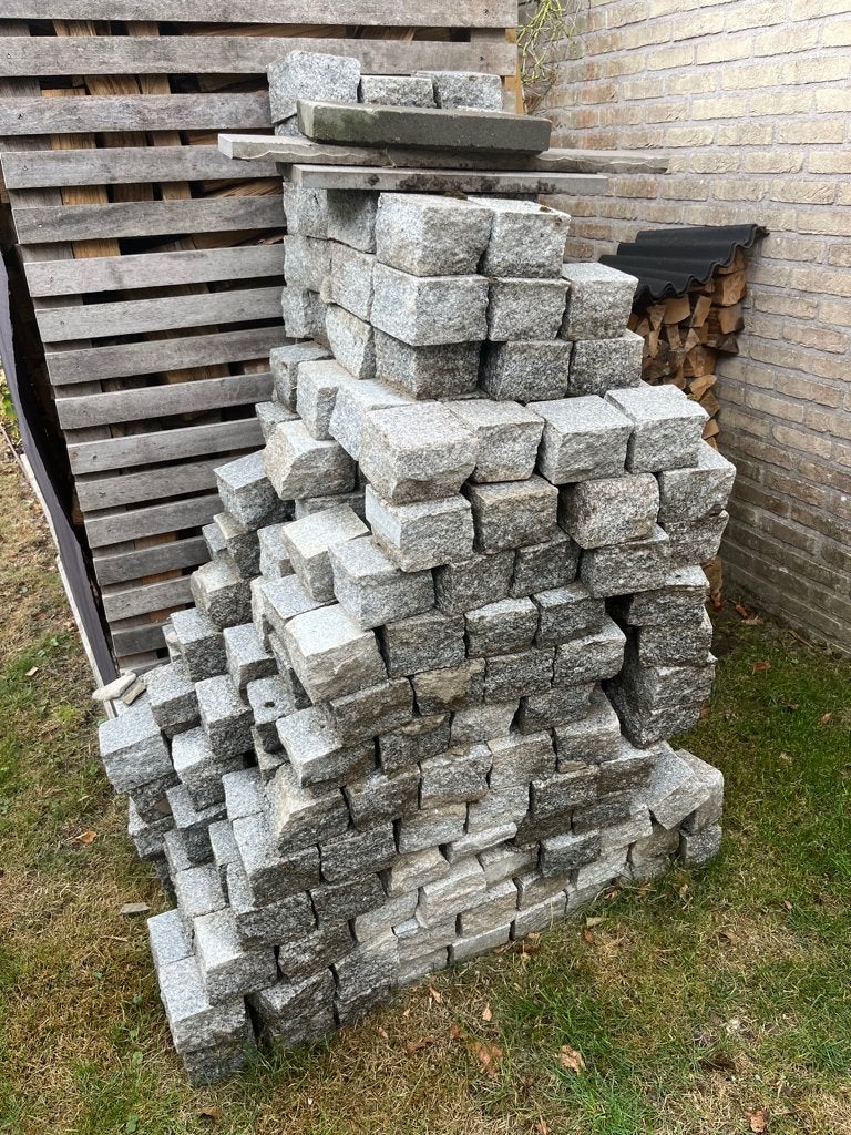 Granieten kinderkopjes 10x10 cm 300 stuks, Ophalen, Overige typen, Zo goed als nieuw, Natuursteen