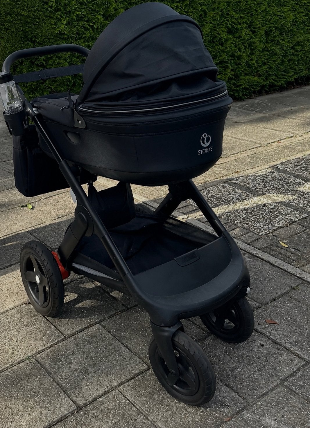Stokke Trailz kinderwagen - zwart, in goede staat, Gebruikt, Luchtbanden, Ophalen of Verzenden, Kinderwagen