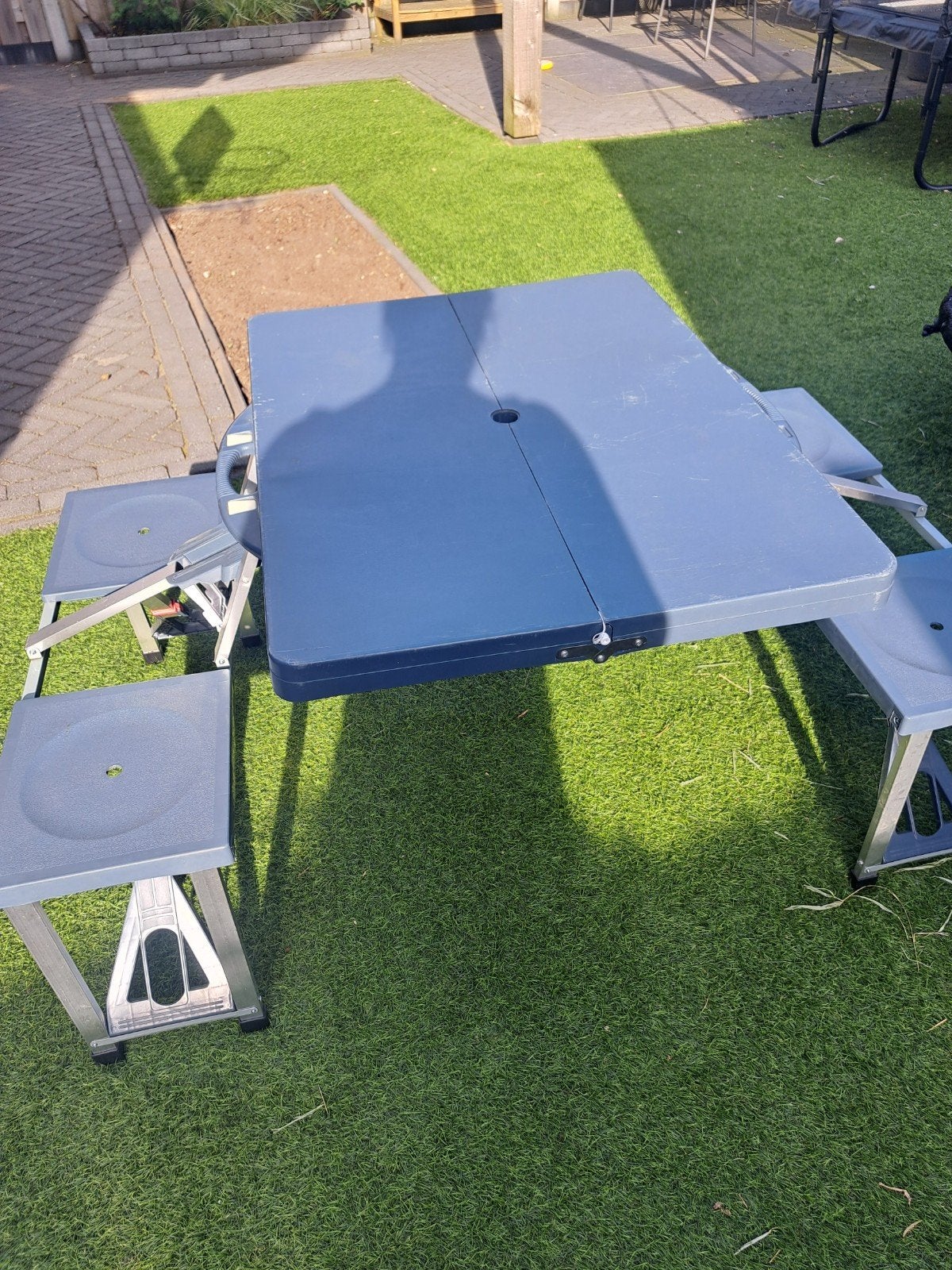 Opvouwbare/ inklapbare picknicktafel, Caravans en Kamperen, Ophalen, Gebruikt, Campingtafel