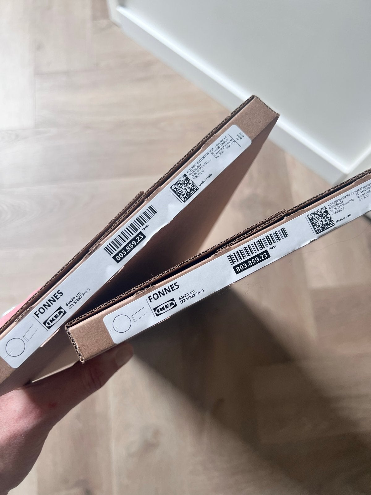 Twee nieuwe IKEA Fonnes ladefrontjes wit 60x20 cm, Ophalen, Minder dan 50 cm, Nieuw, Minder dan 100 cm