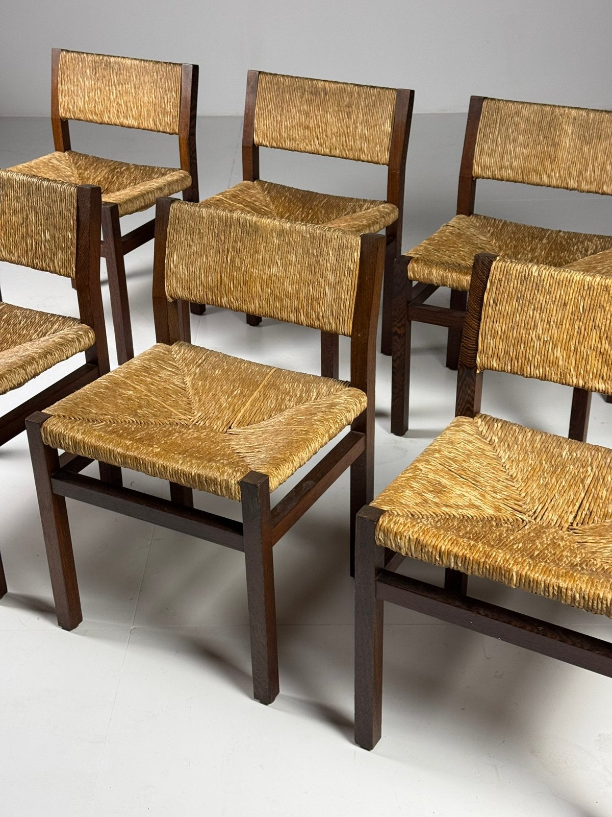 Martin Visser Eetkamerstoelen vintage, Huis en Inrichting, Ophalen, Zo goed als nieuw, Bruin, Vijf, Zes of meer stoelen