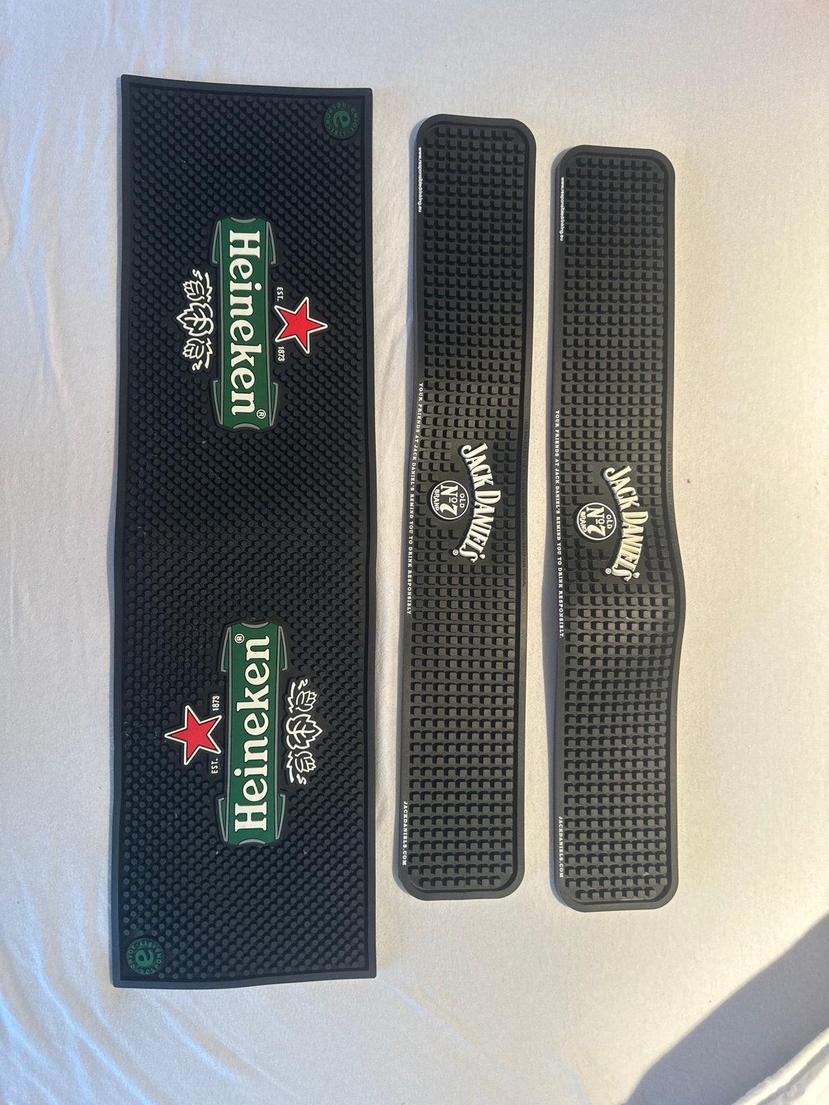 Bar matten: Heineken en Jack Daniels, Ophalen of Verzenden, Gebruikt