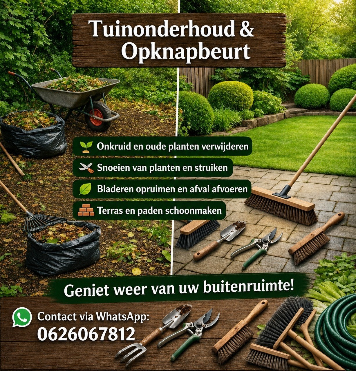 Klusjesman/ Handyman, Tuin en Terras, Gras en Kunstgras, Ophalen of Verzenden