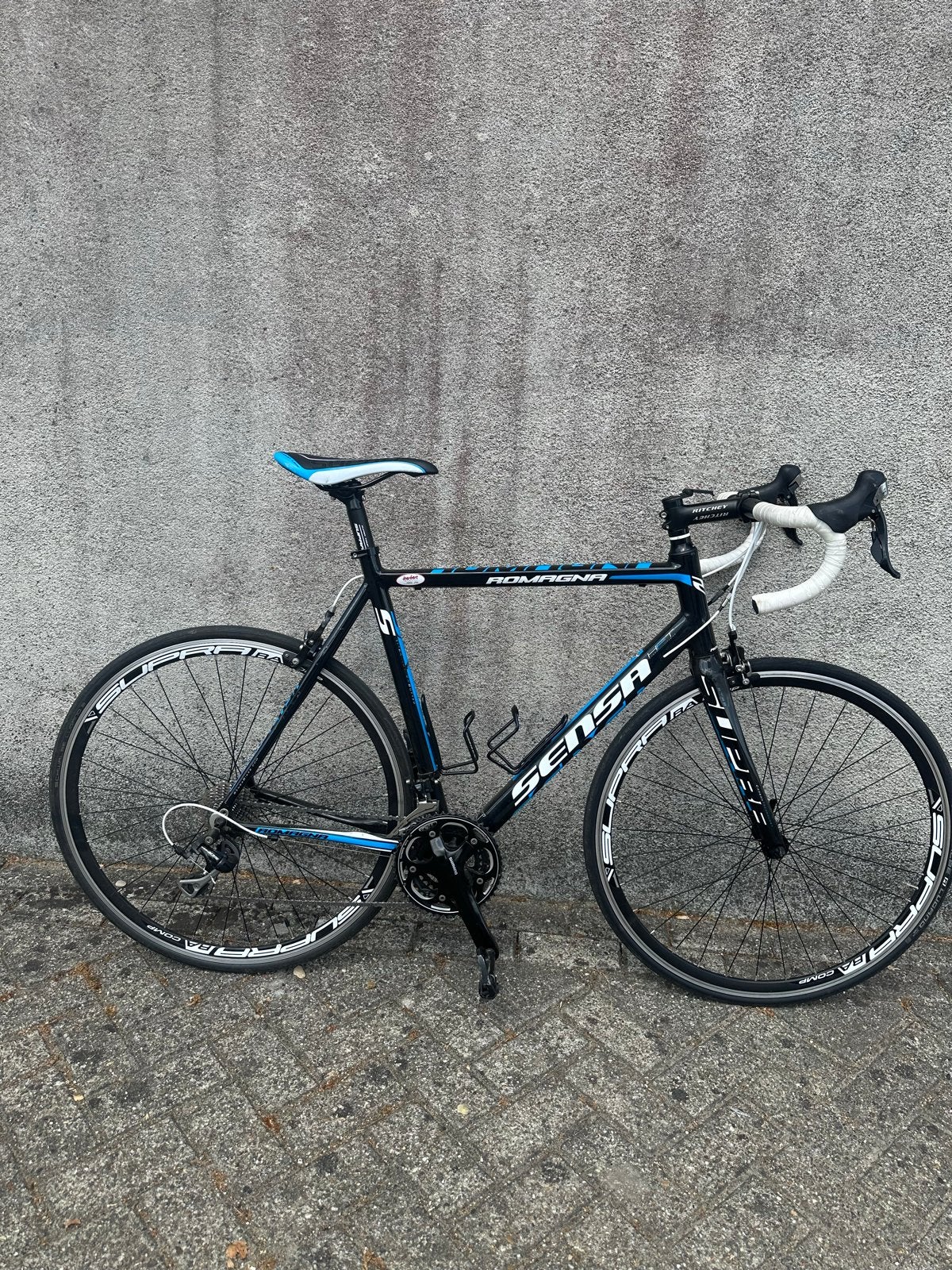 Sensa Romagna racefiets - Zwart/Blauw - Goede staat, 28 inch, Gebruikt, Aluminium, Meer dan 20 versnellingen