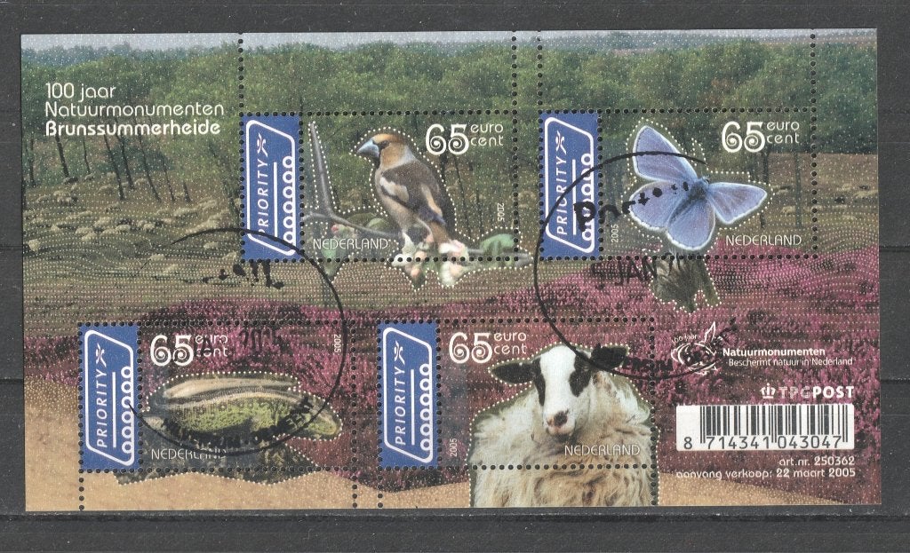 63 M-- Blok 2336 Natuurmonumenten 2005, Verzenden, Na 1940, Gestempeld