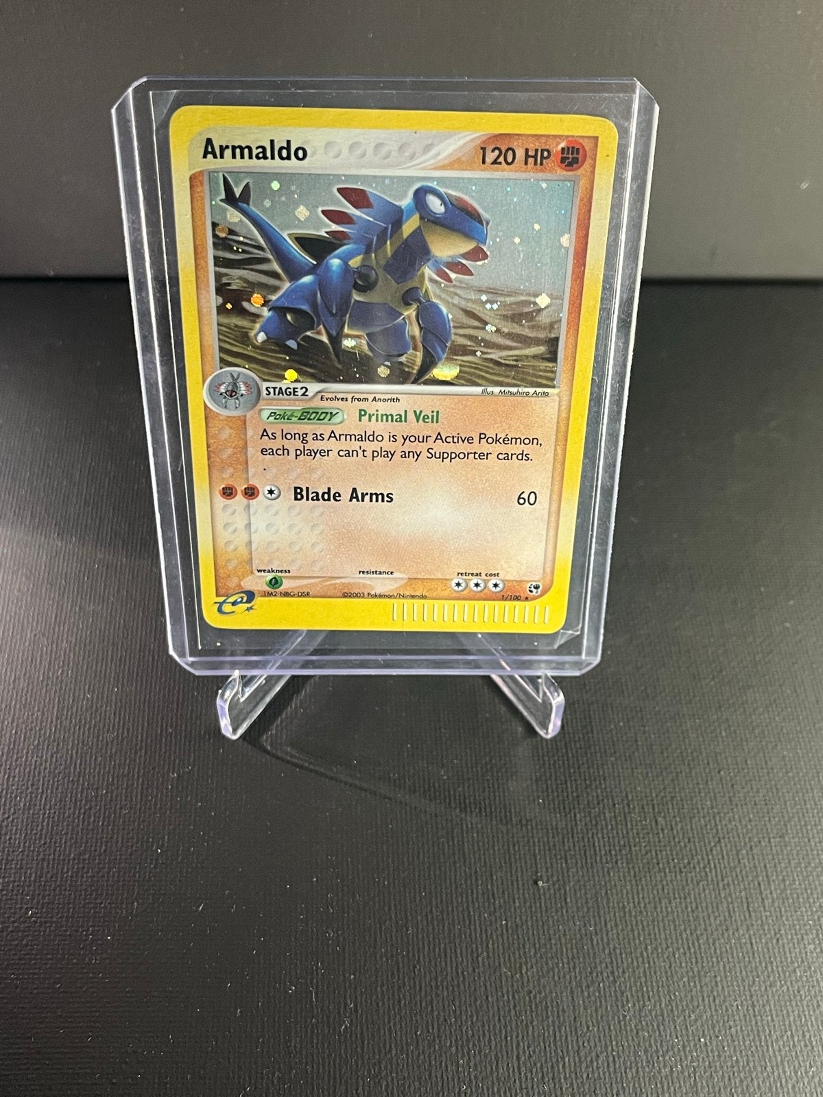 Armaldo Pokémon Kaart Holo, Ophalen of Verzenden, Zo goed als nieuw, Losse kaart