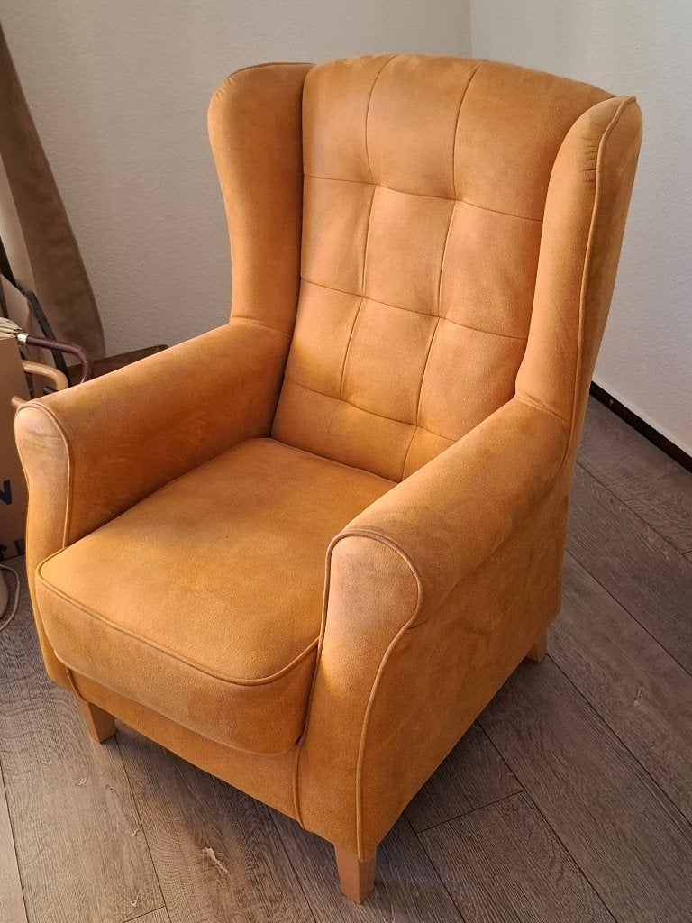 Fauteuil, Huis en Inrichting, Fauteuils, Ophalen, Gebruikt, 75 tot 100 cm, Stof
