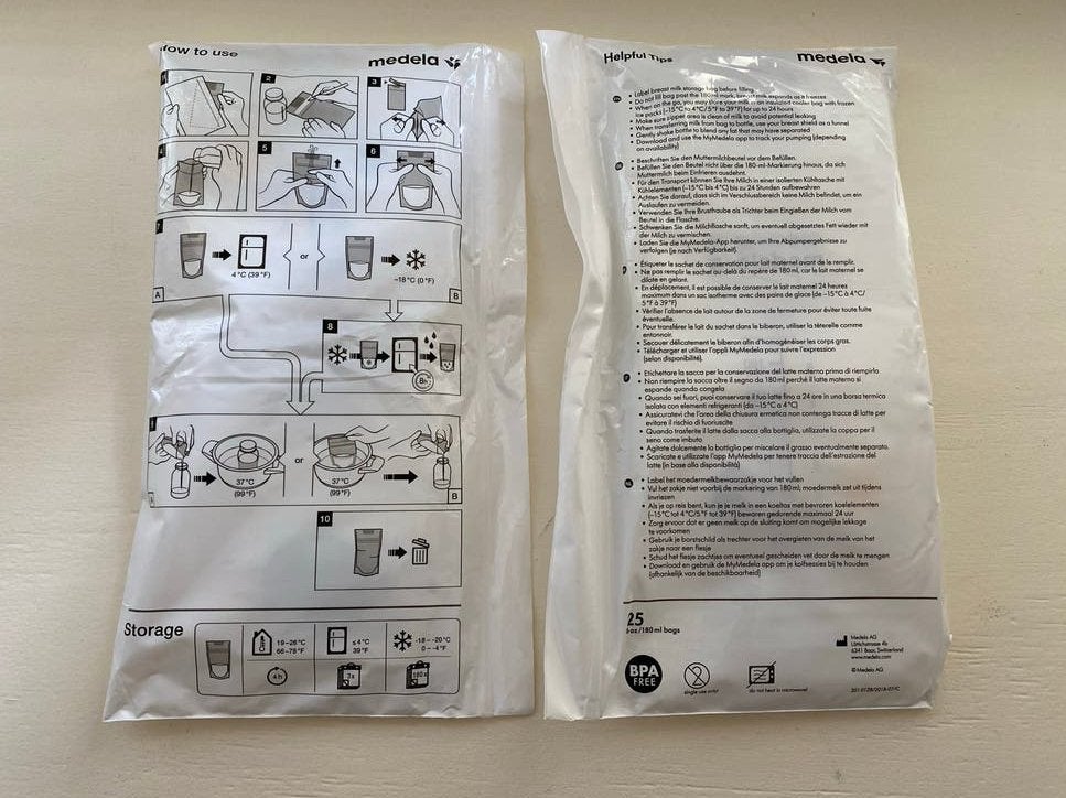 Medela Moedermelk Bewaarzakjes - 25 + 21 stuks (46 stuks), Kinderen en Baby's, Verzenden, Medela, Overige typen, Nieuw