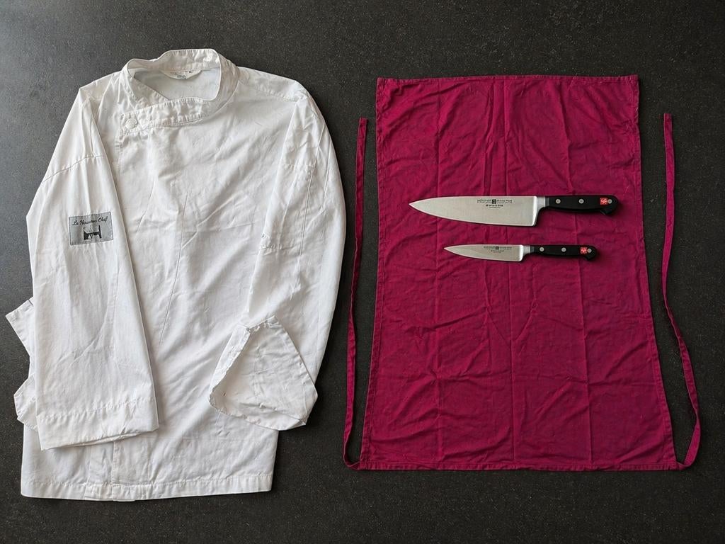 Professionele Wüsthof koksmessen set 16 & 20 cm xtra kleding, Ophalen of Verzenden, Gebruikt