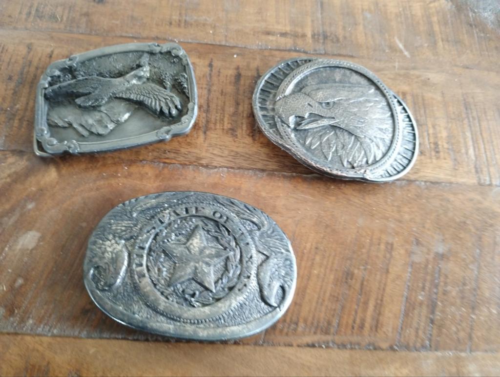 Set van 3 vintage riemgespen met dierenmotieven, Kleding | Dames, Riemen en Ceinturen, Ophalen of Verzenden, Gedragen, Overige kleuren