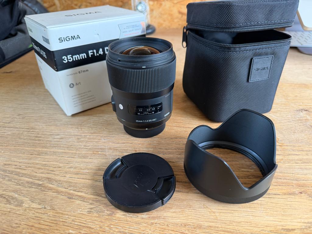 Sigma 35mm F1.4 DG Art lens voor Nikon, Ophalen of Verzenden, Zo goed als nieuw, Standaardlens
