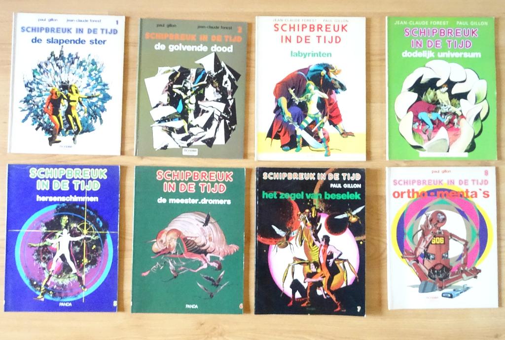 Schipbreuk in de tijd deel 1 t/m 8, softcover, 1e druk, Meerdere stripboeken, Ophalen of Verzenden, Gelezen